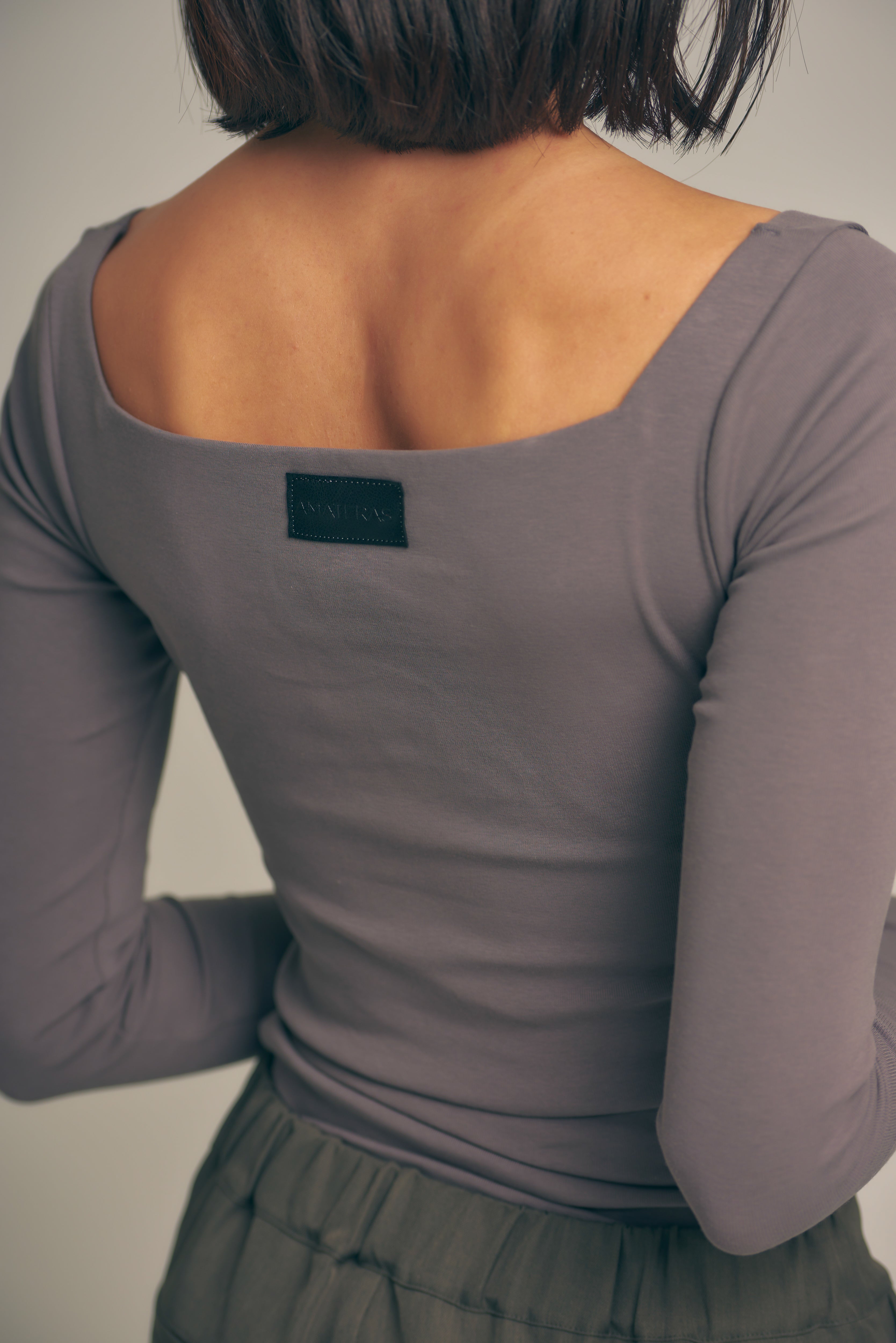 4月中旬発送】Dreamy×WABISABI long sleeve top / 薄墨(earth gray