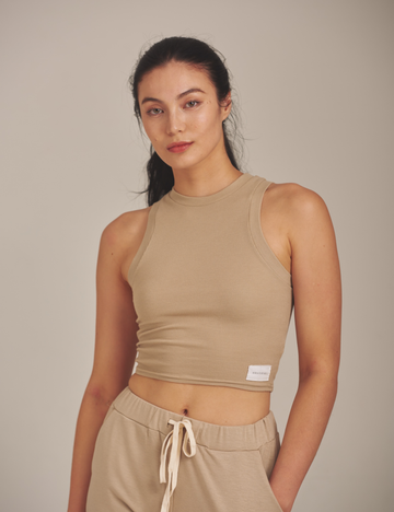 classic go-to tank / flax (beige)