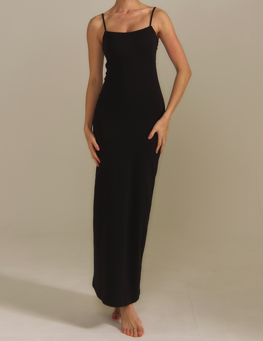 Dreamy×WABISABI style up camisole dress / 墨(black)