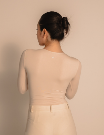 AuraFit Padded Bodysuit / 胡粉(off white)