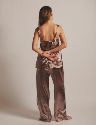 Sunlit Winery Silky Tanktop / 枯茶(brown)