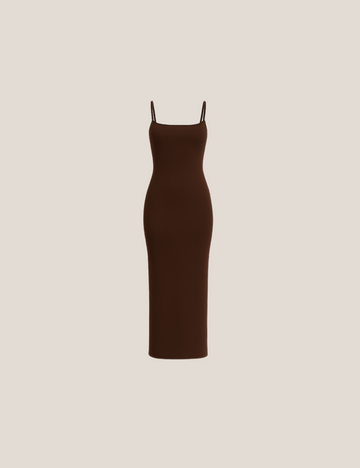 Aura Fit Padded Maxi Camisole Dress / 枯茶(brown)