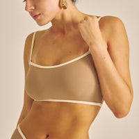 【COMING SOON】Maple Cross Bra / 白茶(beige)