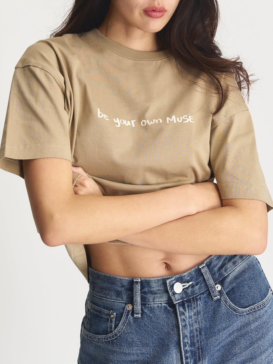 AMATERAS logo Tee / Flax (beige)