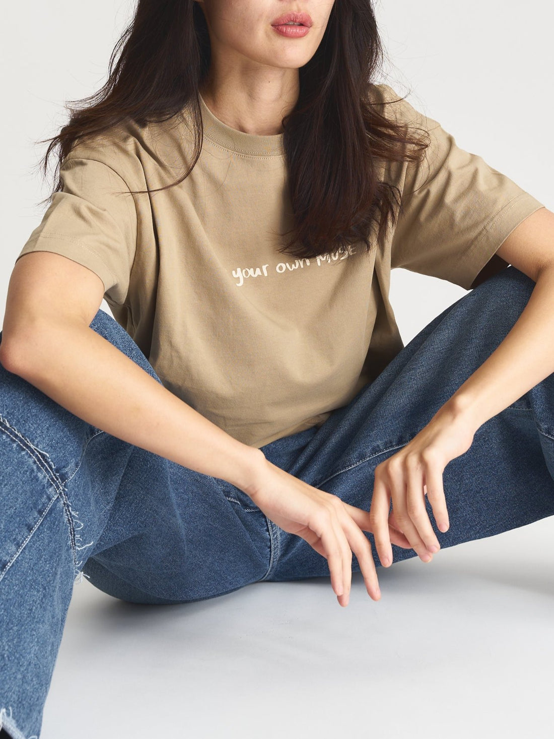 AMATERAS logo Tee / 白茶(beige)