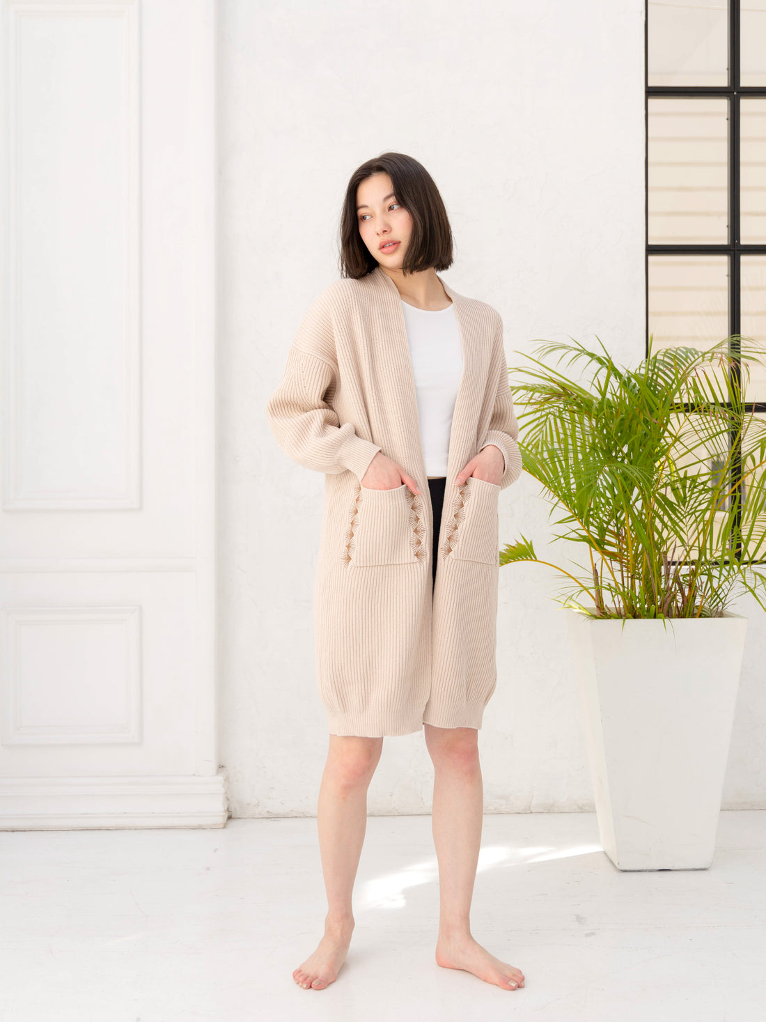 over-knit cardigan