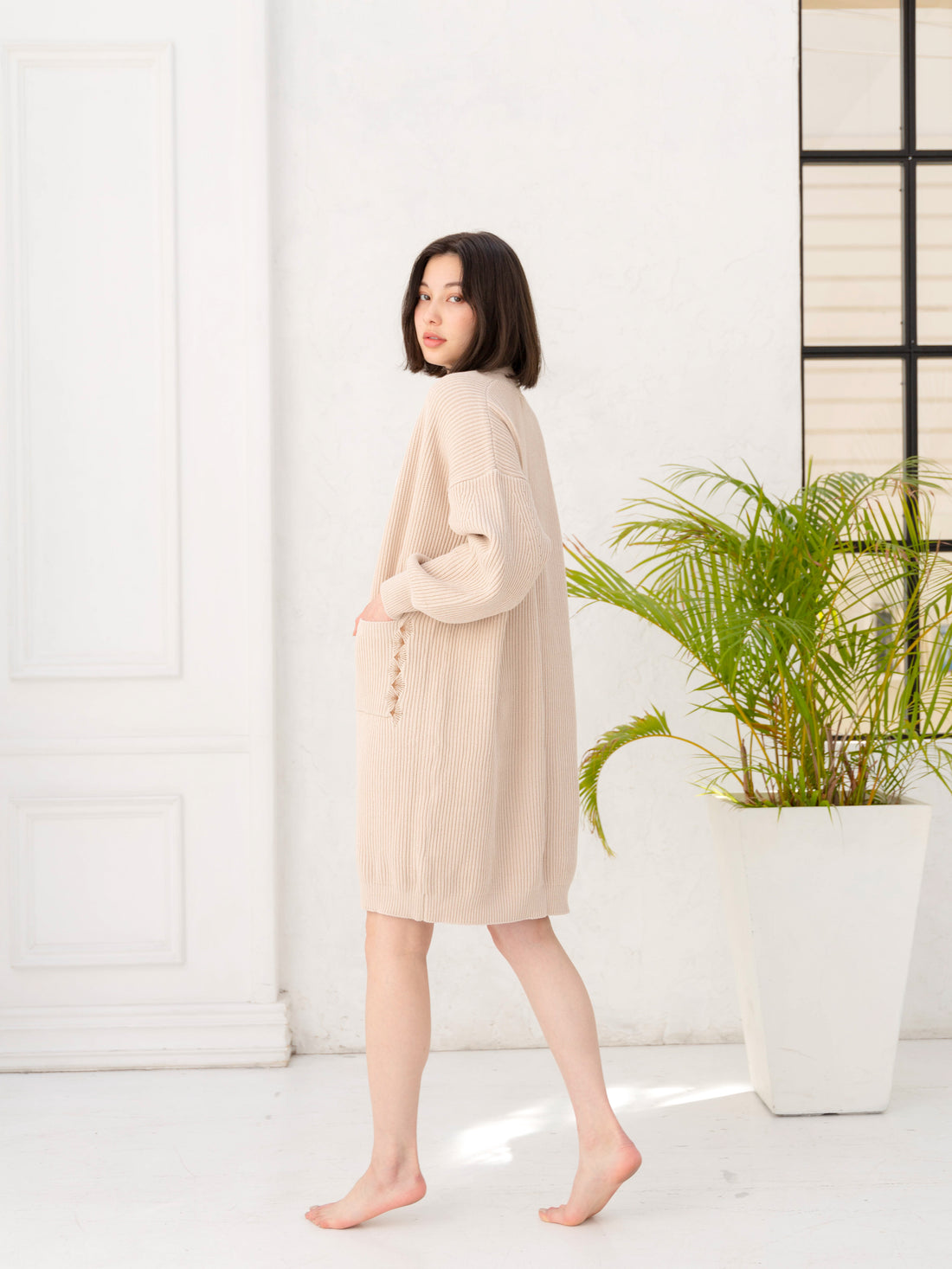 over-knit cardigan