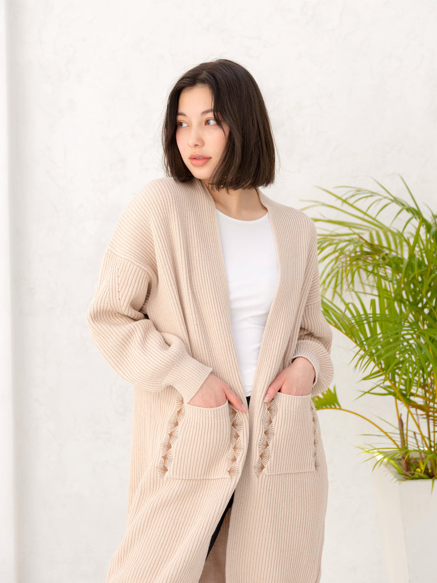 over-knit cardigan