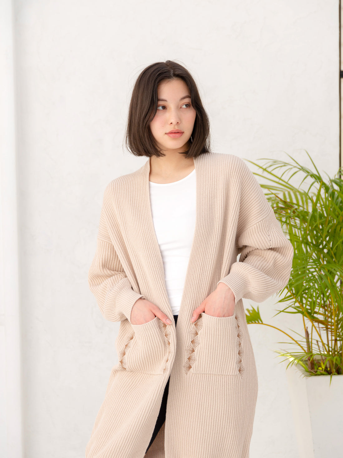 over-knit cardigan