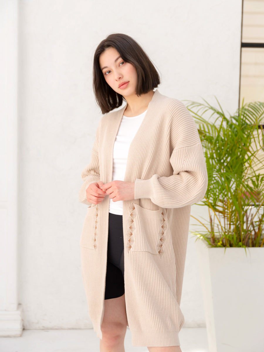 over-knit cardigan
