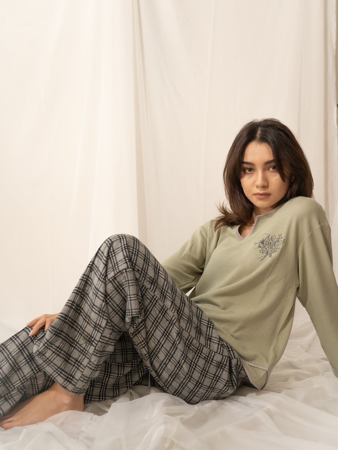 waffle sleeve top