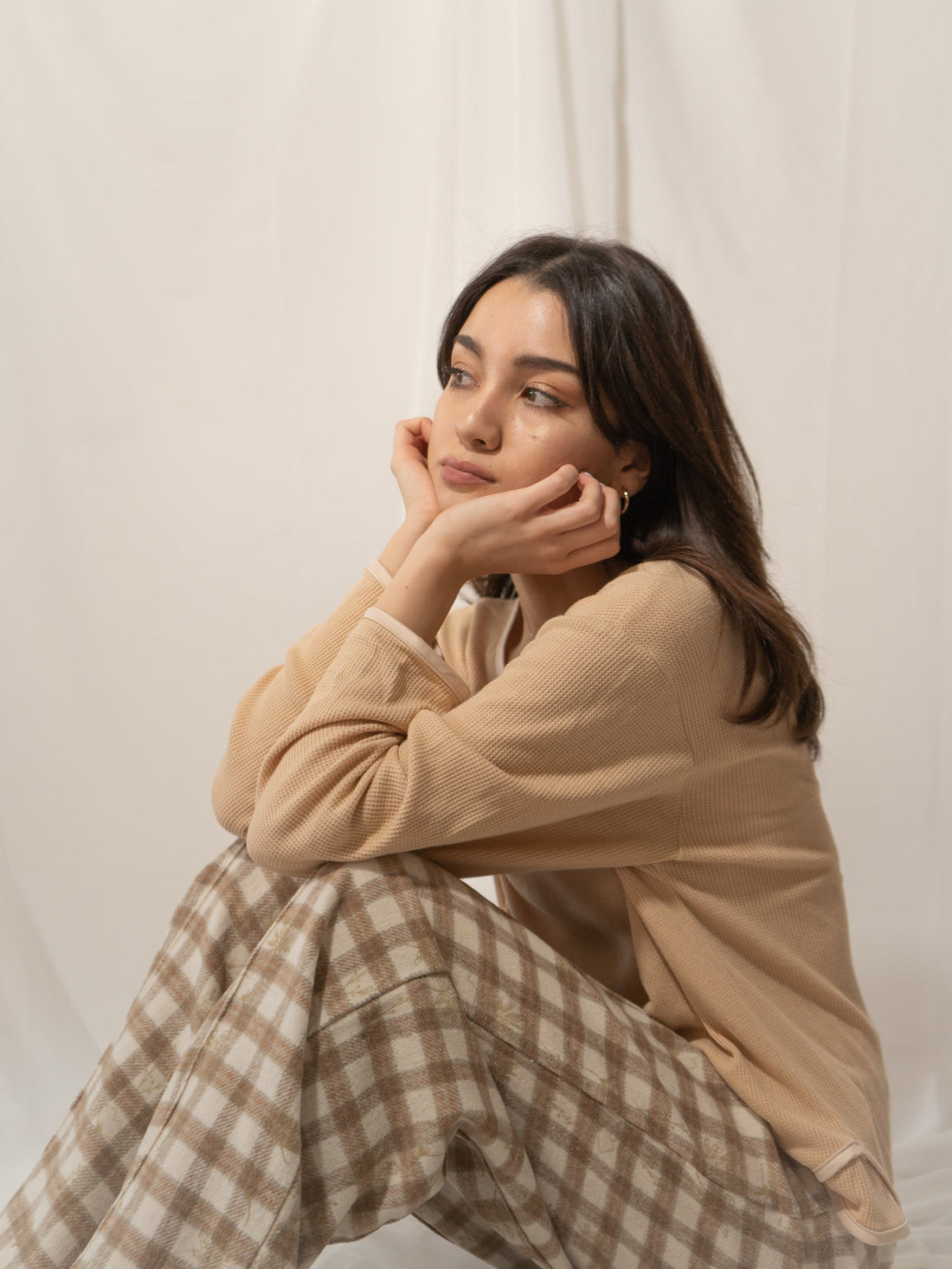waffle sleeve top