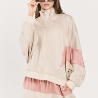 dolman full zip jacket / 胡桃(beige)
