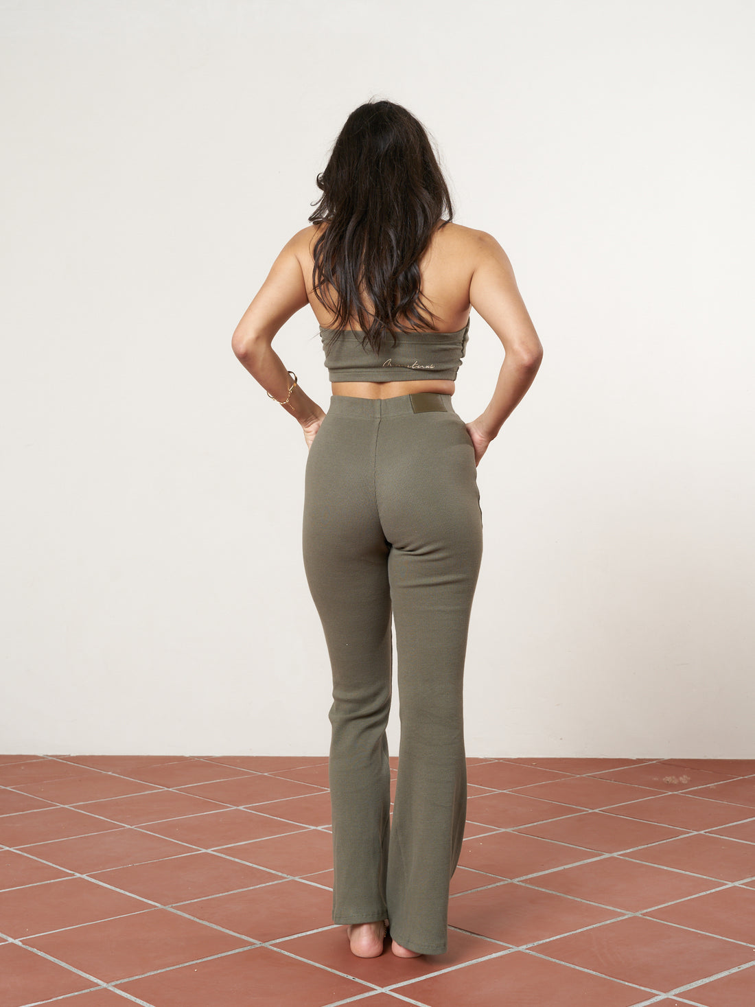 rib fit flare pants