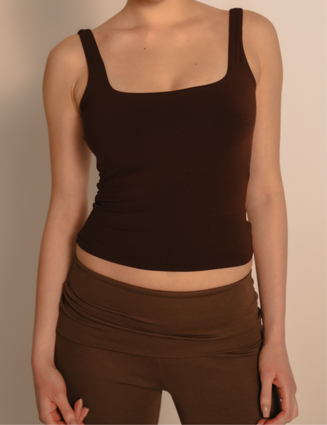 AuraFit Elegant Padded Tank / 枯茶(brown)