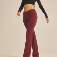 【COMING SOON】Maple Curve Flare Leggings / 葡萄茶(burgundy)