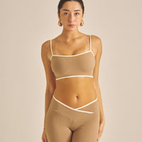 【COMING SOON】Maple Curve Flare Leggings / 白茶(beige)
