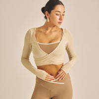 【COMING SOON】Amber Soft Wrap Cardigan / 白茶(beige)