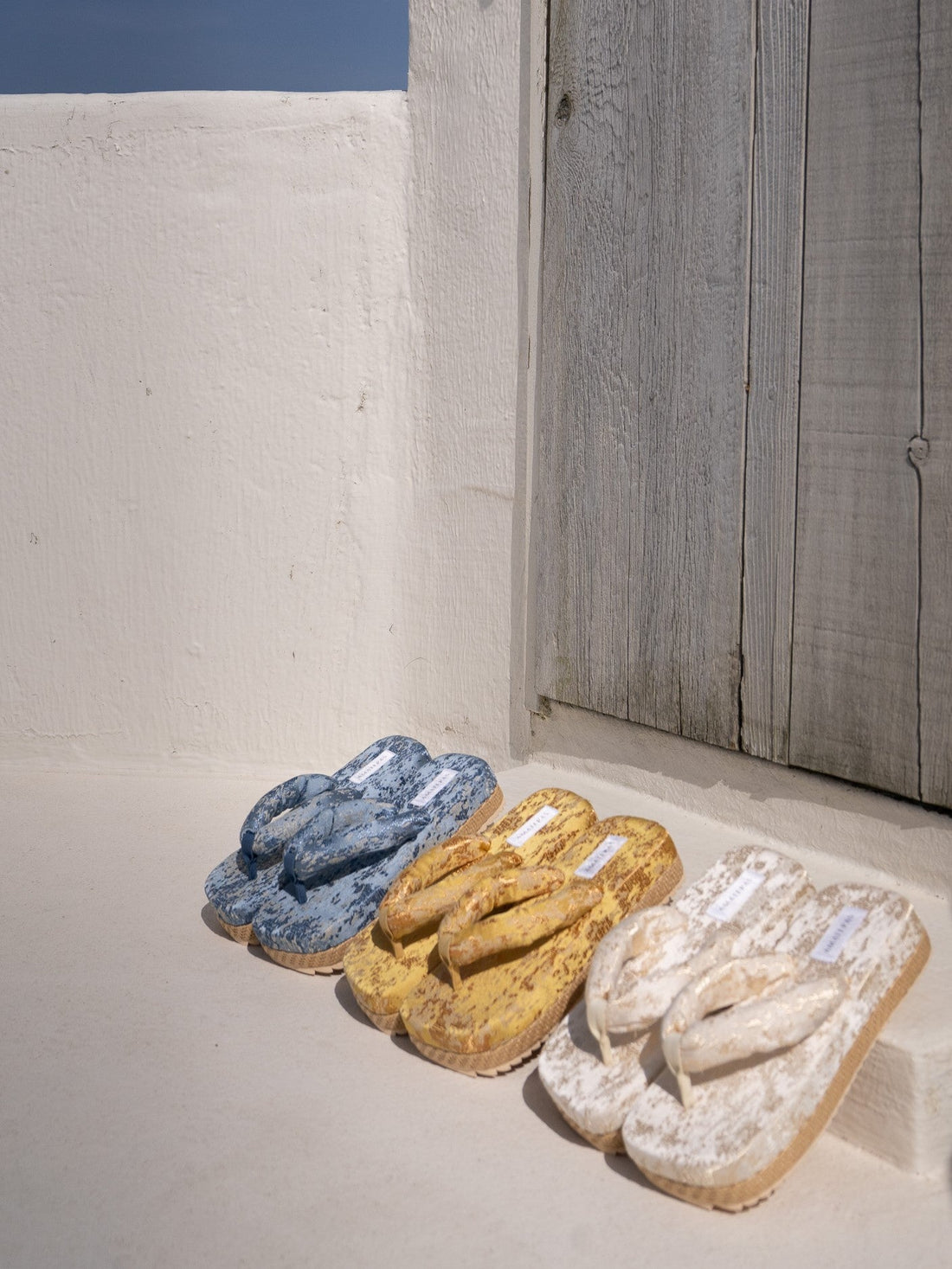 travel geta sandal / 白花 (ivory)