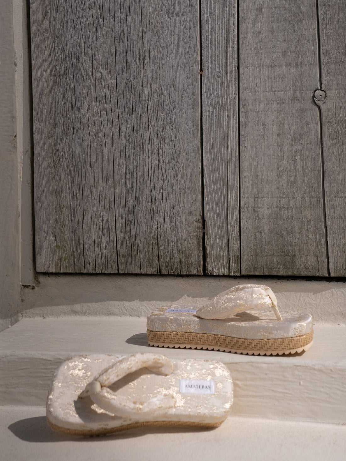 travel geta sandal / 白花 (ivory)