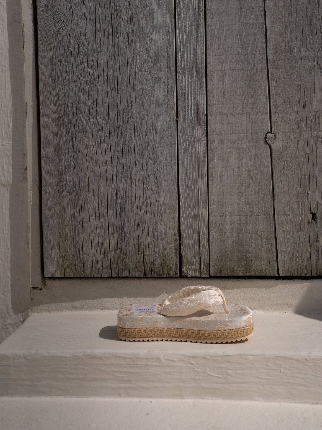 travel geta sandal / 白花 (ivory)