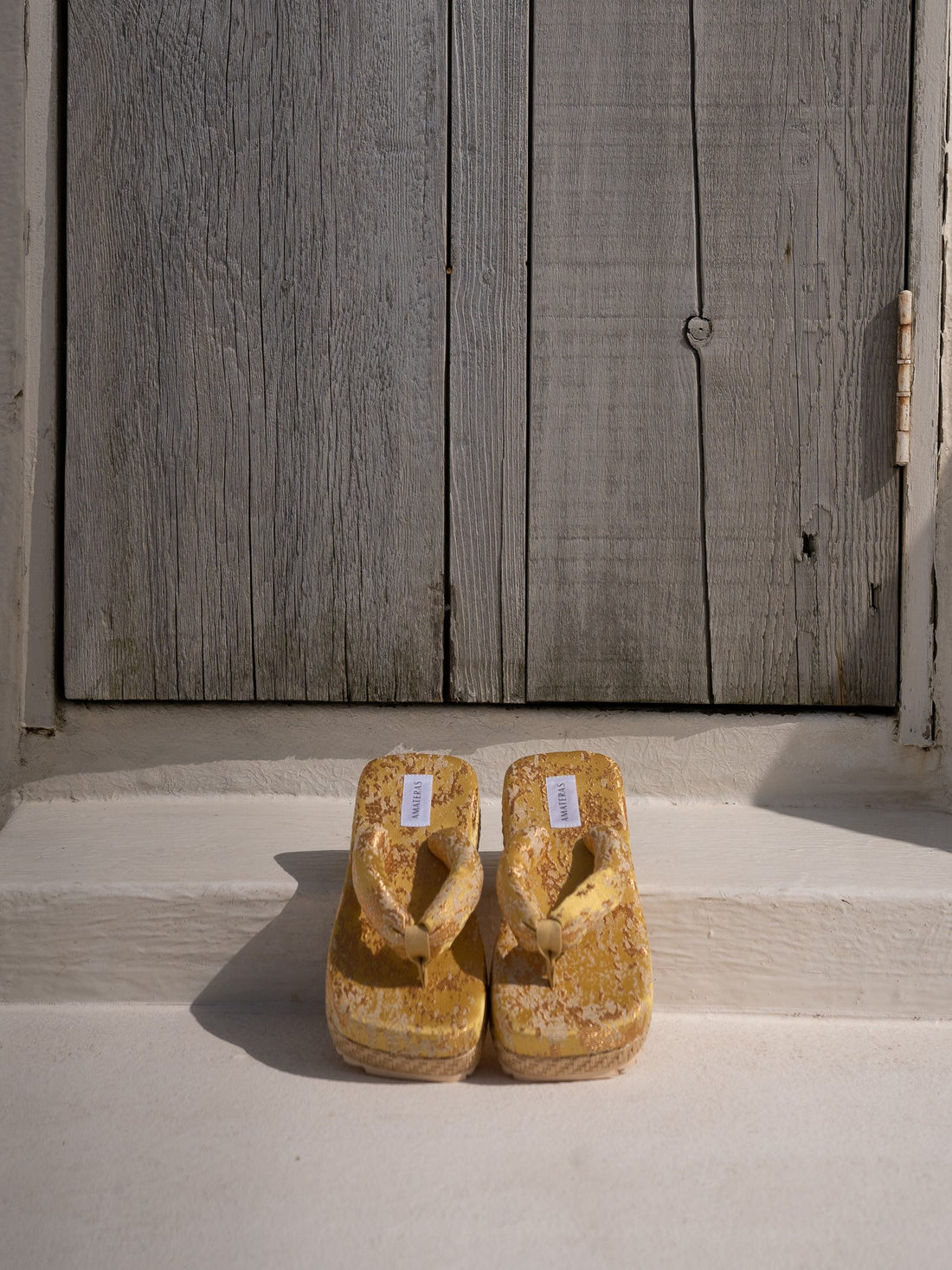 travel geta sandal / 白花 (ivory)