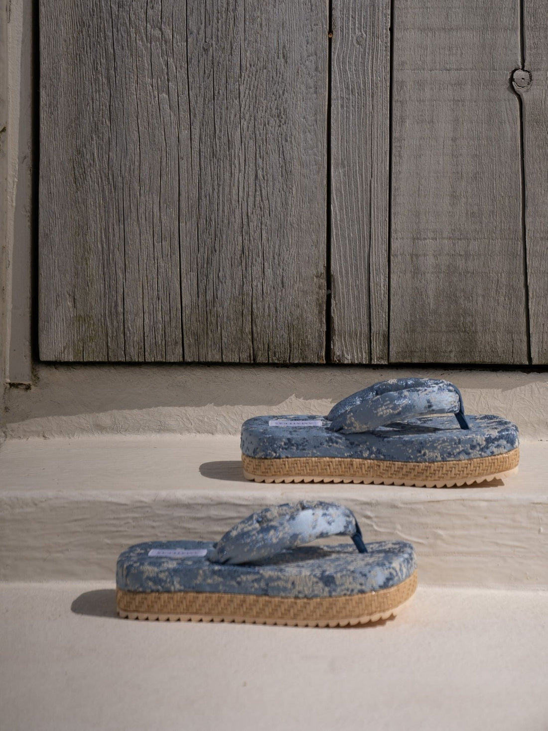 travel geta sandal / 白花 (ivory)
