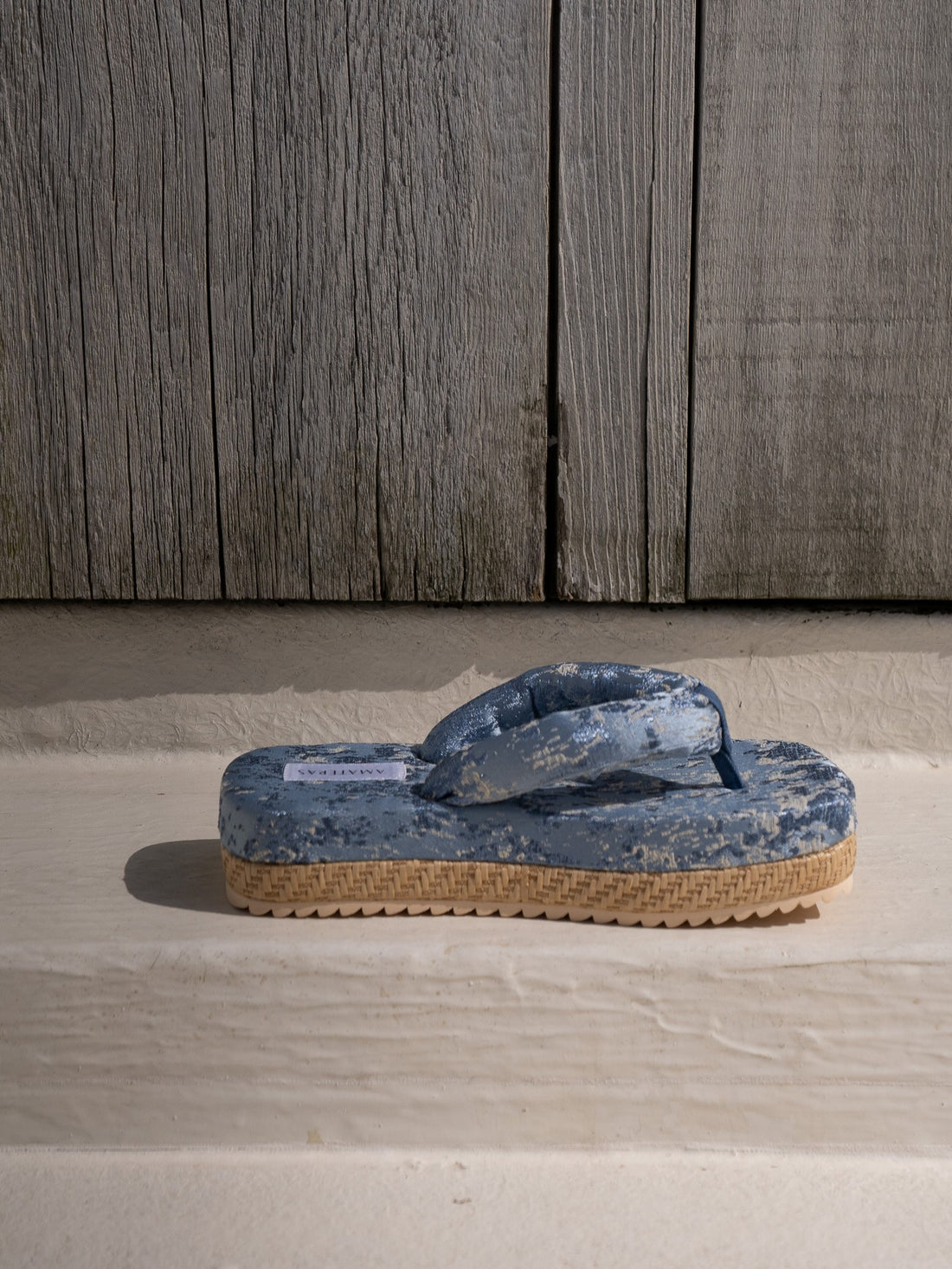 travel geta sandal / 白花 (ivory)