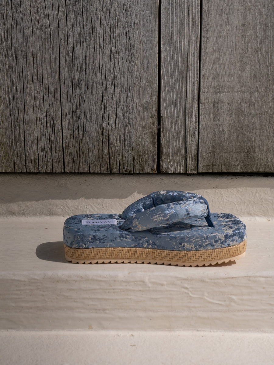 travel geta sandal / 白花 (ivory)