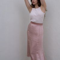 camellia airy satin skirt / 桃花(light pink)