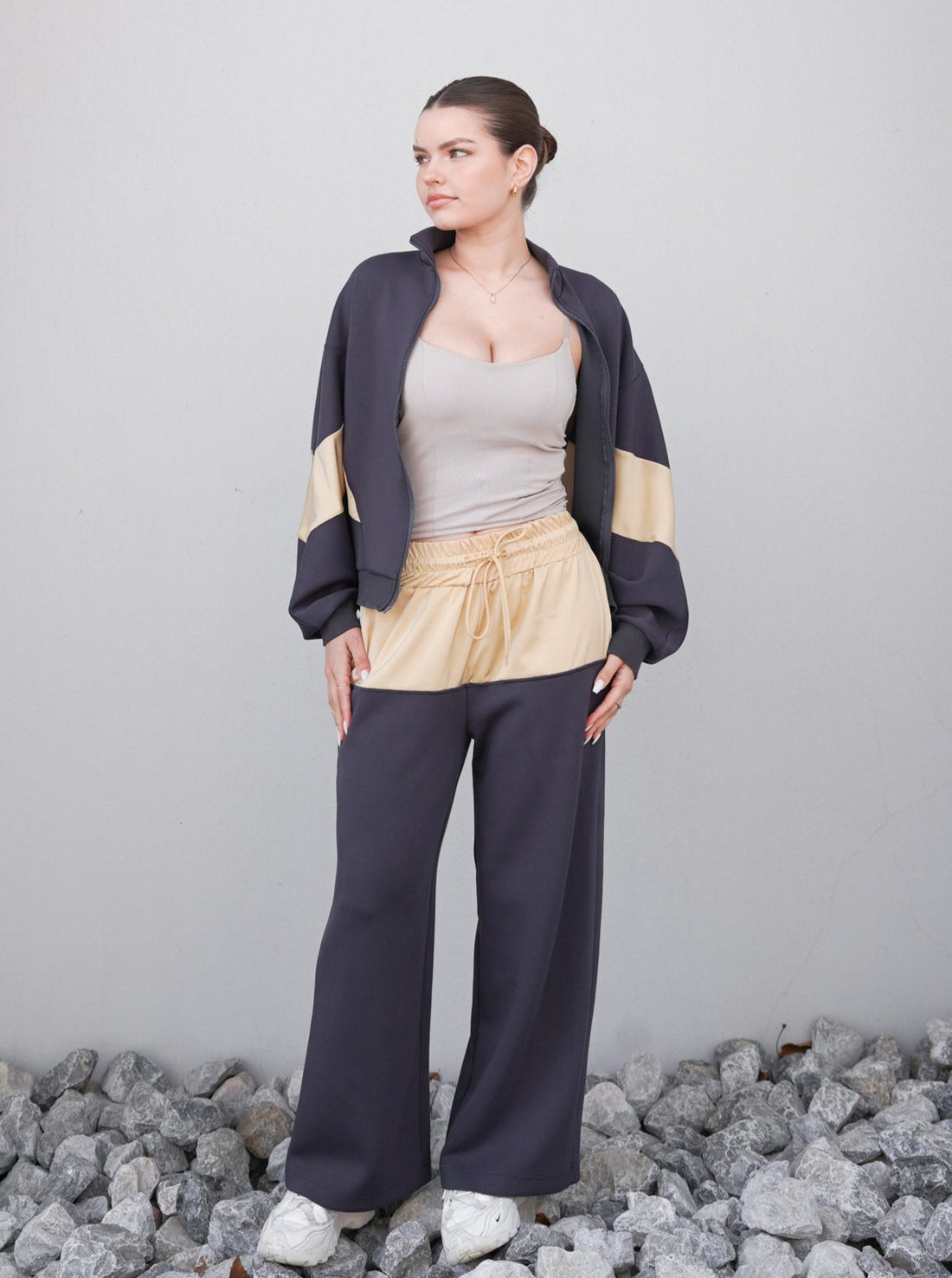 dolman track pants / navy