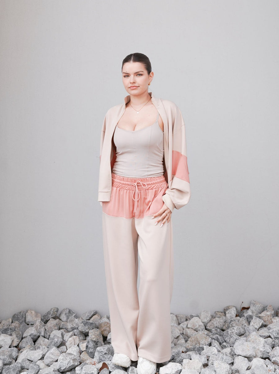 dolman track pants / 亜麻(beige)