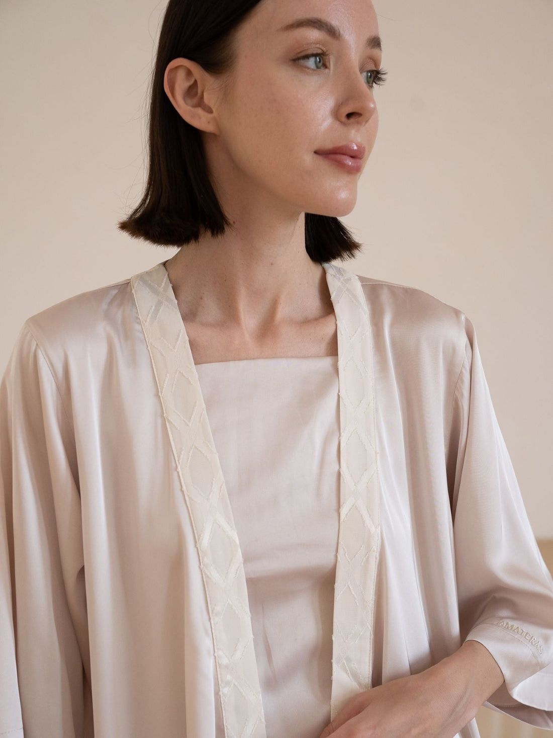 classic georgette satin robe