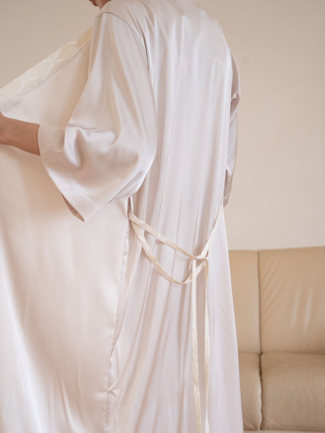 classic georgette satin robe