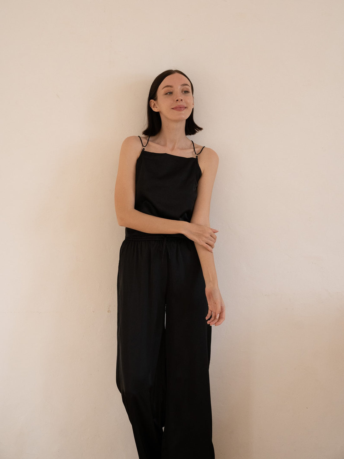 classic georgette satin pants