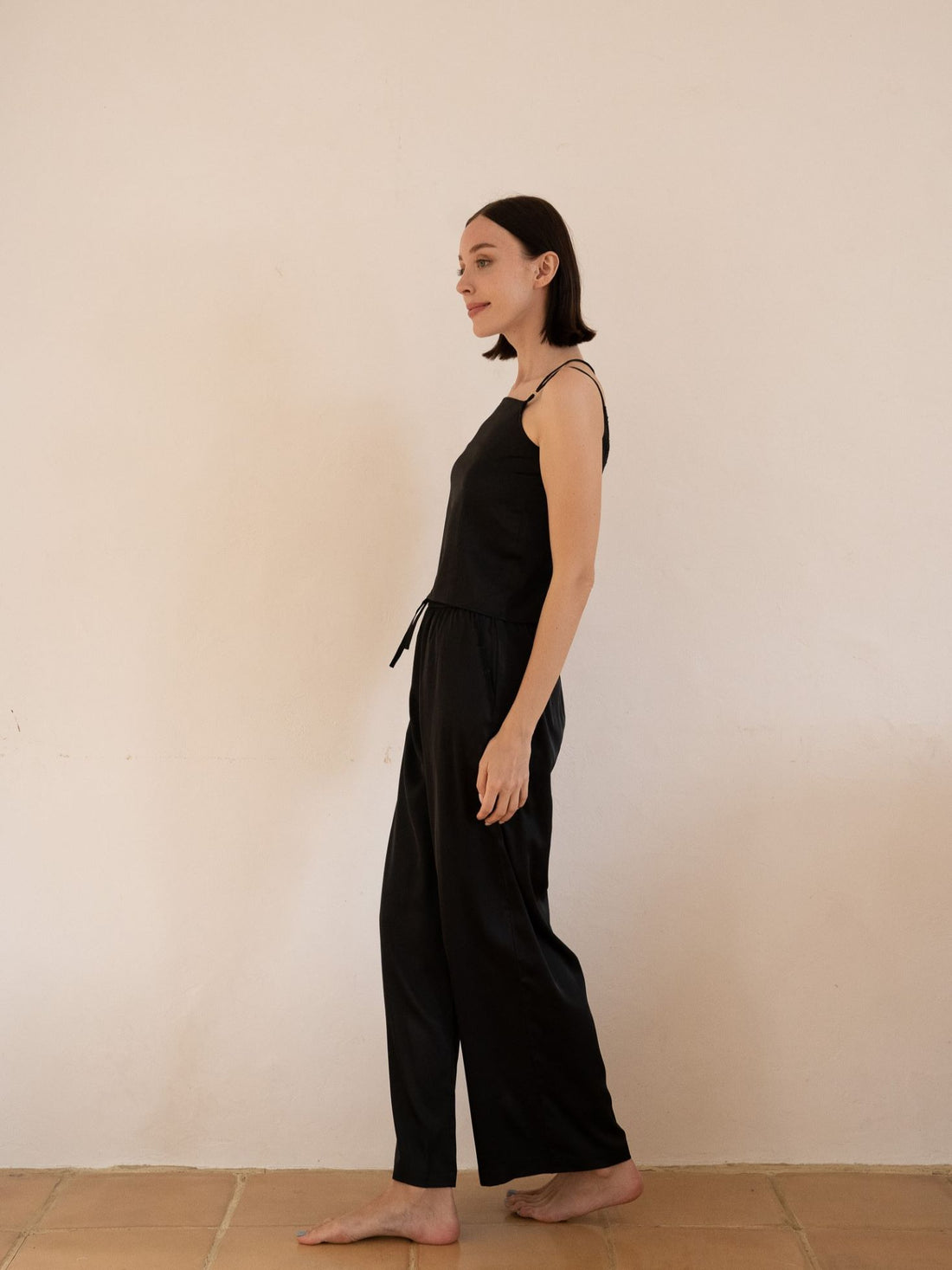 classic georgette satin pants
