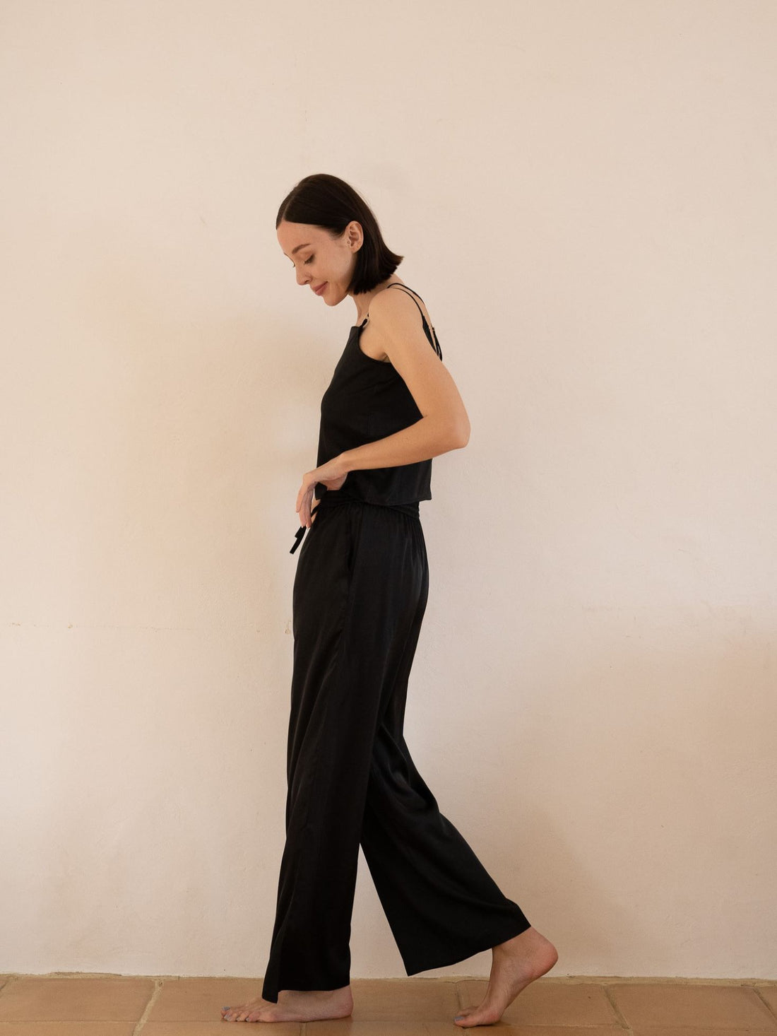 classic georgette satin pants