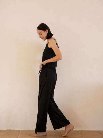 classic georgette satin pants