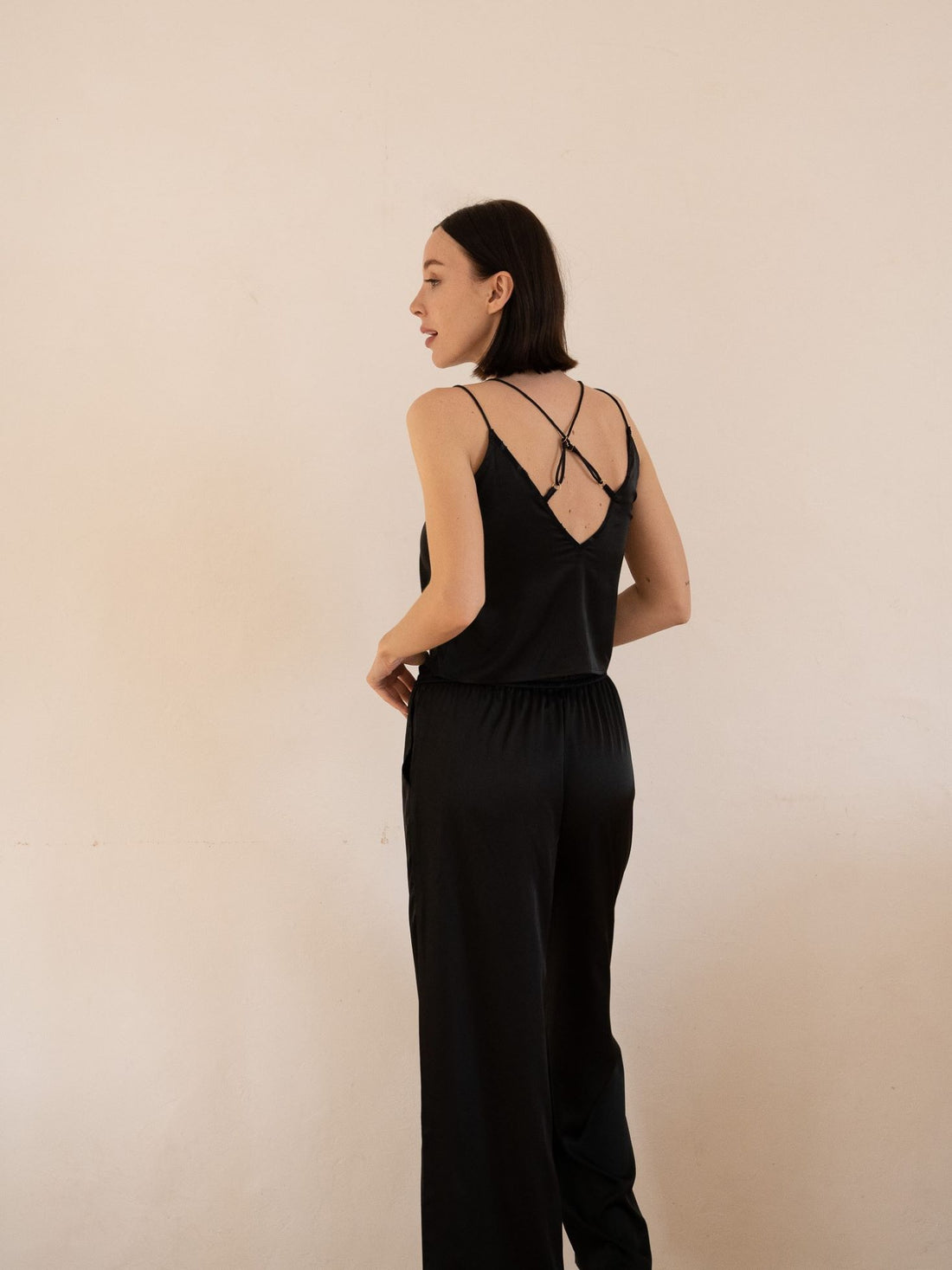 classic georgette satin pants