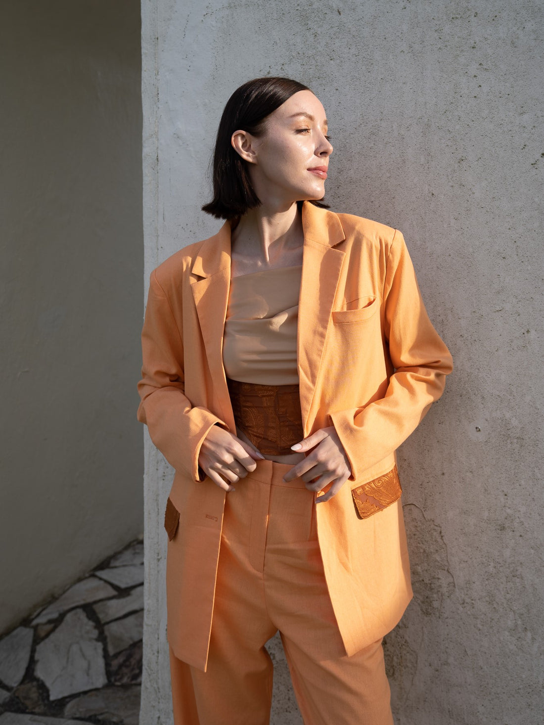 oriental linen jacket