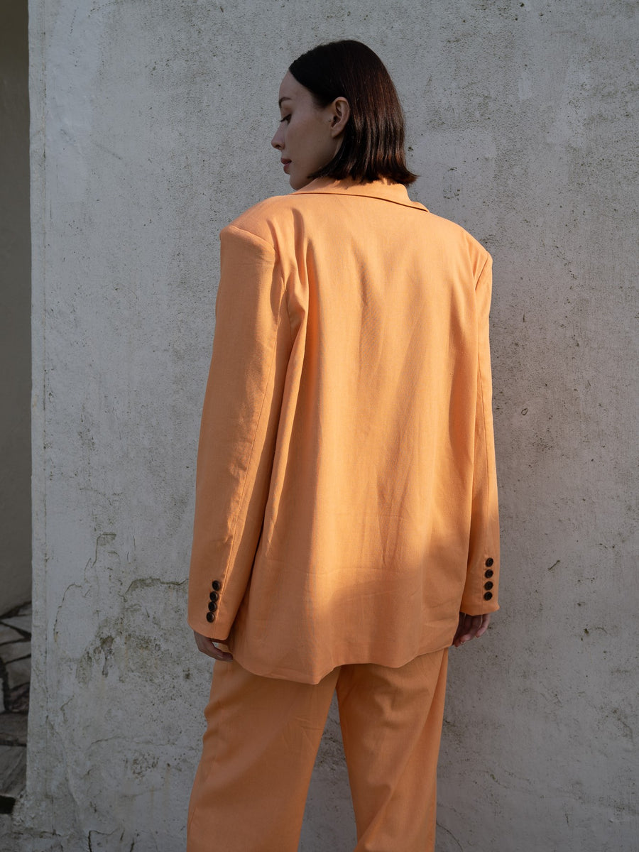 oriental linen jacket / 琥珀(light orange)