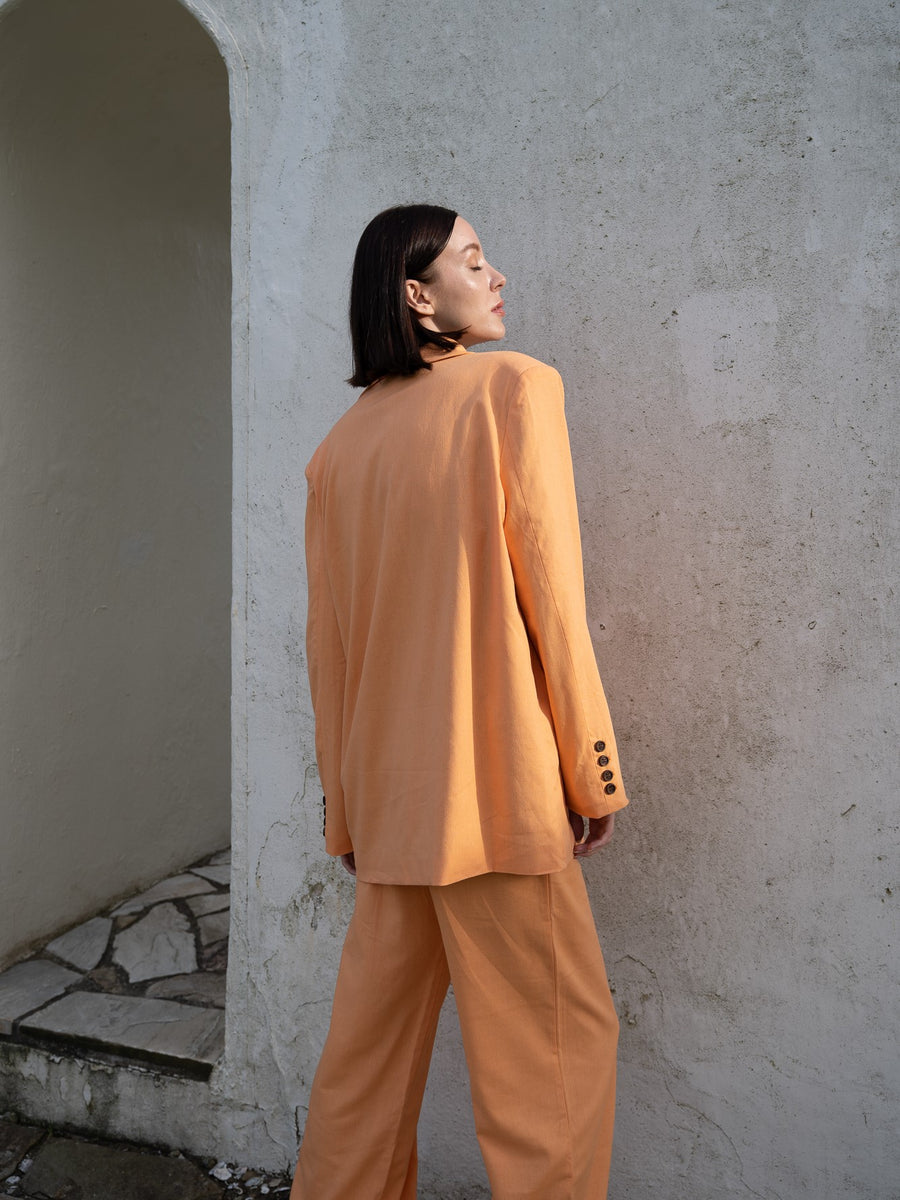 oriental linen jacket / 琥珀(light orange)