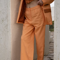 oriental linen straight pants / 亜麻(beige)