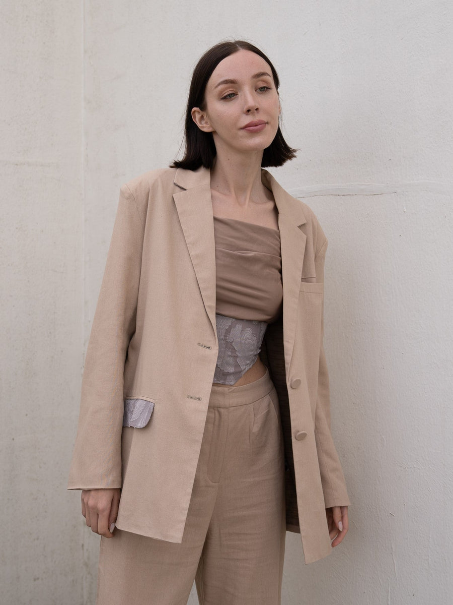 oriental linen jacket