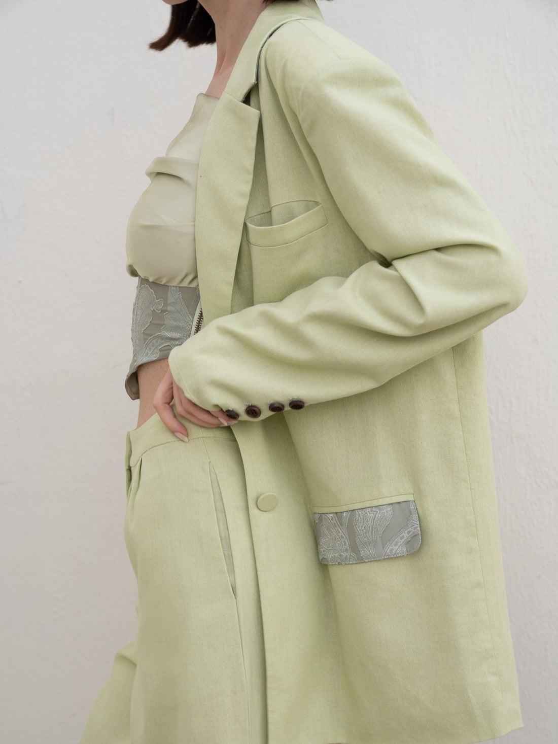 oriental linen jacket