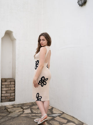 OHANA summer knit dress / 亜麻(beige)