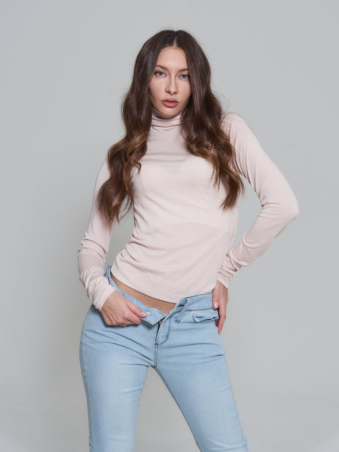 seamless turtle top / beige