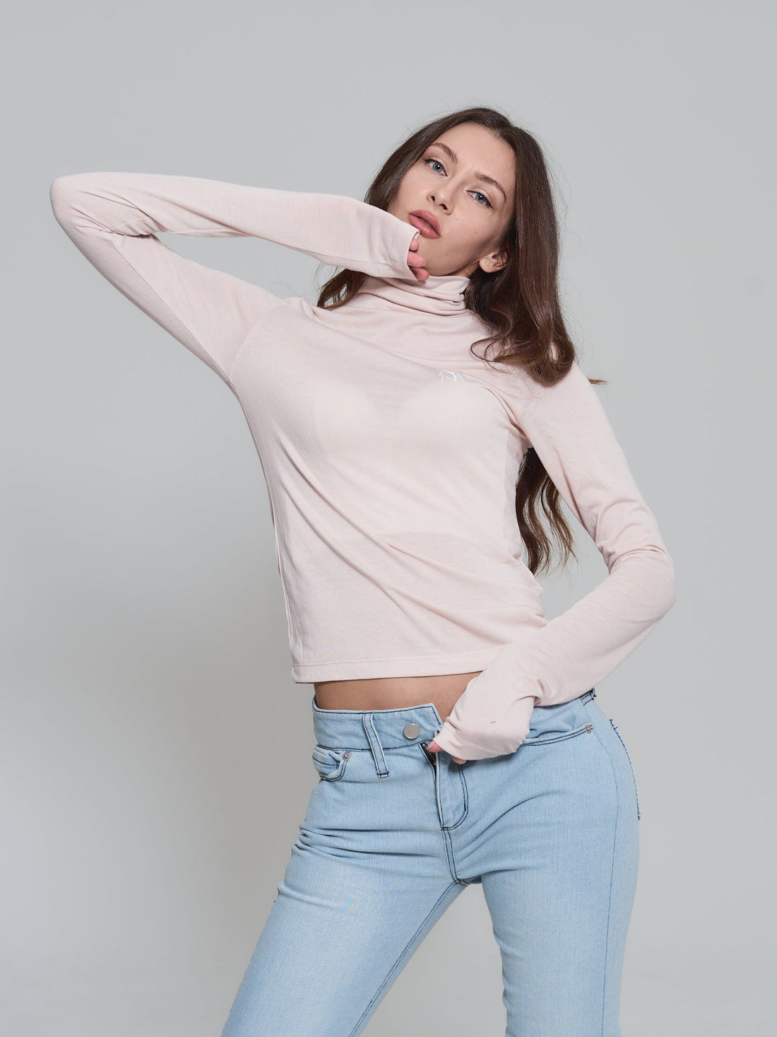 seamless turtle top / beige