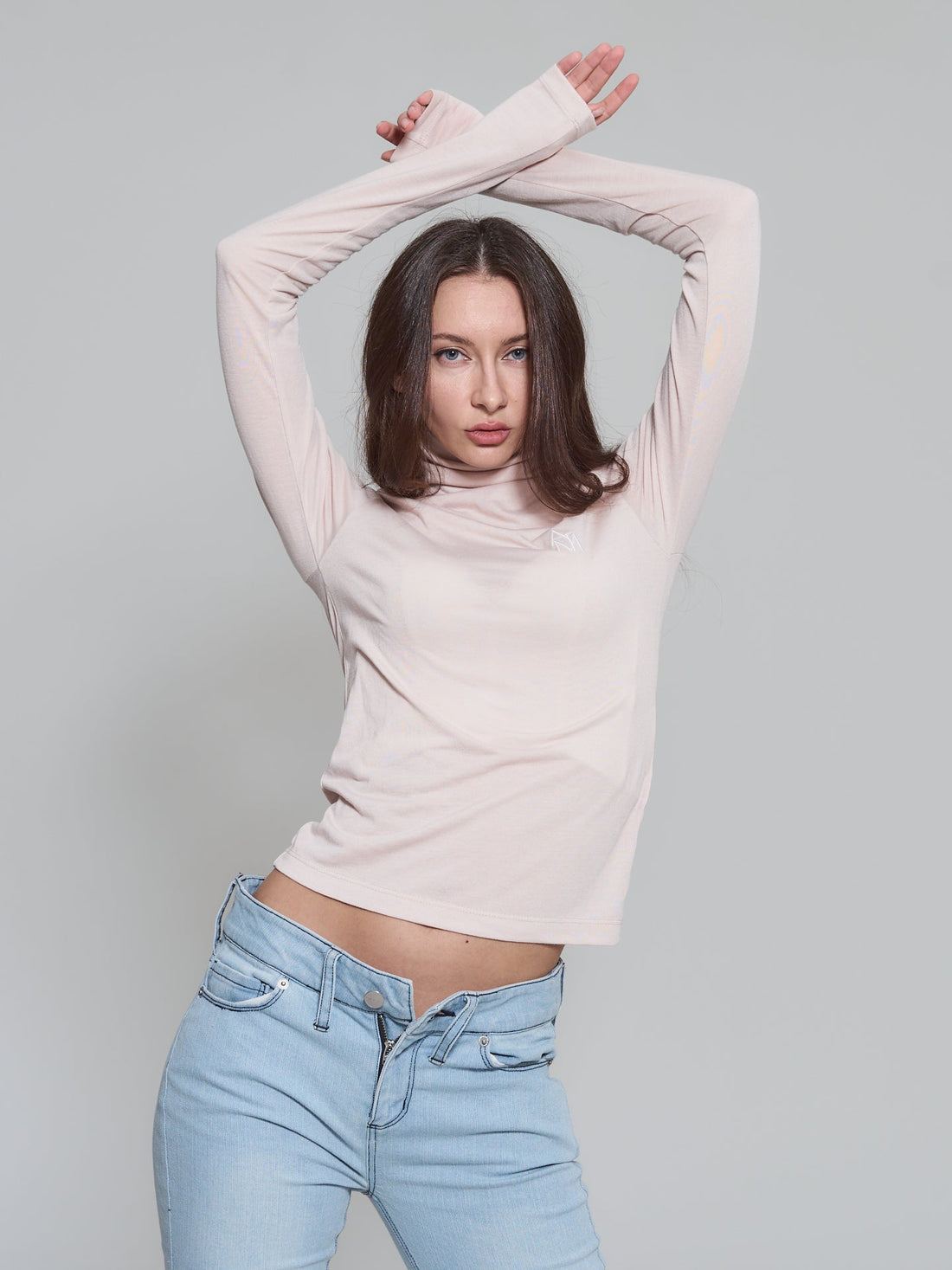 seamless turtle top / beige