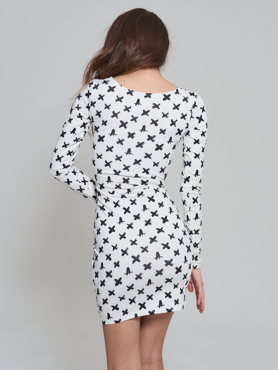 elegant square neck dress